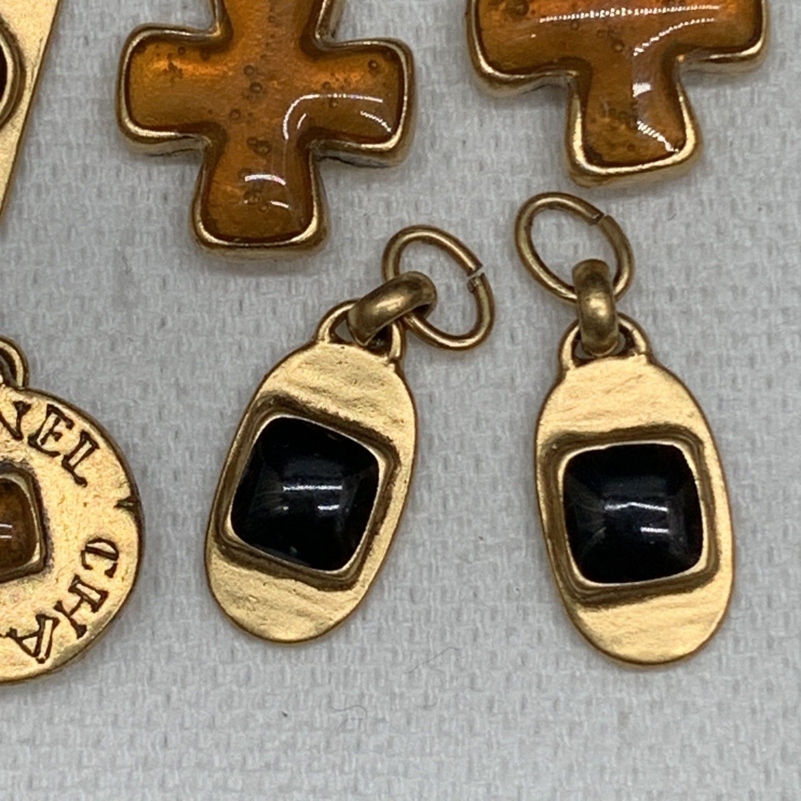 Z286 希少CHANEL シャネル ヴィンテージ ピアス グリポア カラー