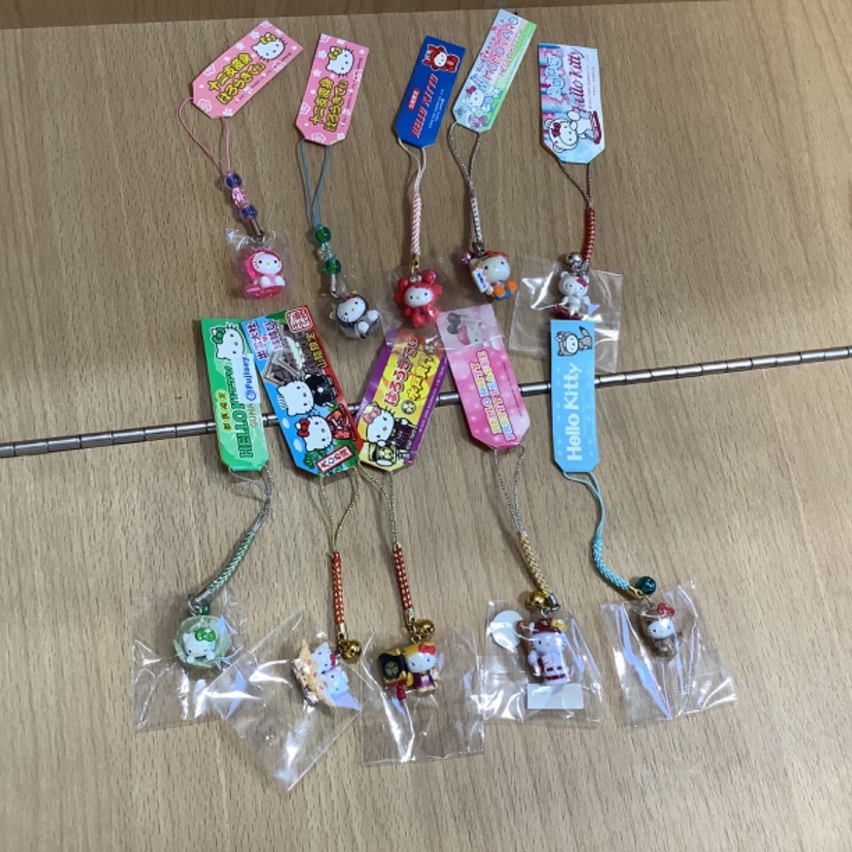 G1395 ハローキティ キティちゃん 根付 ストラップ 10点セット