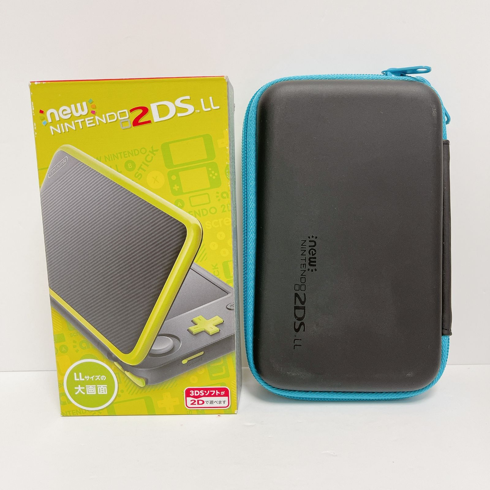 New ニンテンドー2DS LL ブラックライム ケース付き g0538 - メルカリ