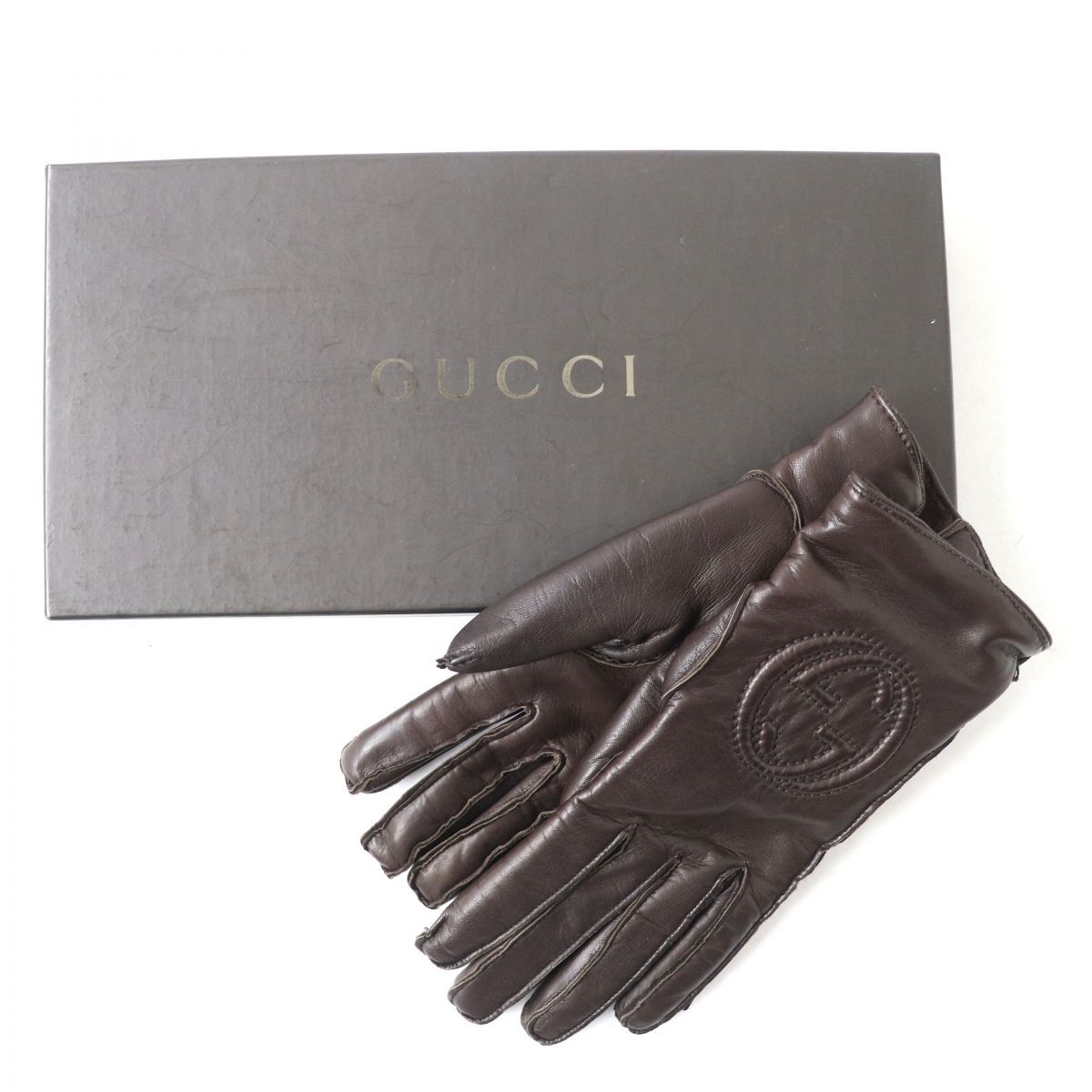 極美品△イタリア製 GUCCI グッチ レディース 裏地カシミヤ100