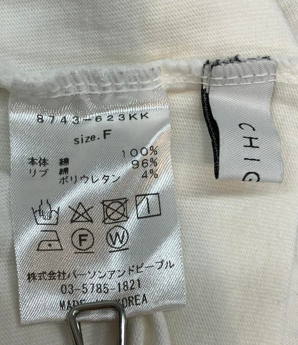 シニヨン タックフレンチロゴTシャツ レディース SIZE F (M) CHIGNON 中古 シニヨン タックフレンチロゴTシャツ レディース SIZE F (M