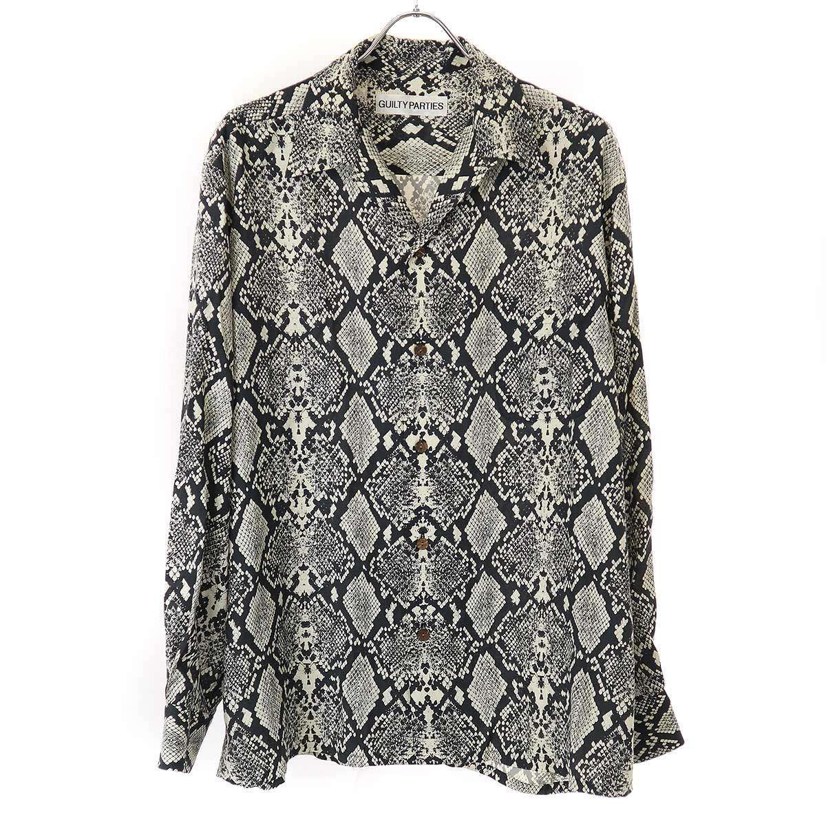 WACKO MARIA ワコマリア 23AW PYTHON OPEN COLLAR SHIRT パイソン