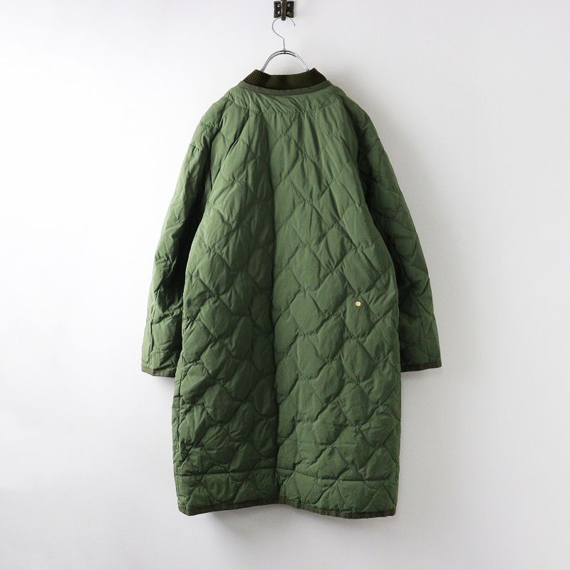 ミュベール MUVEIL モチーフ刺繡 パール ロング キルティングダウン