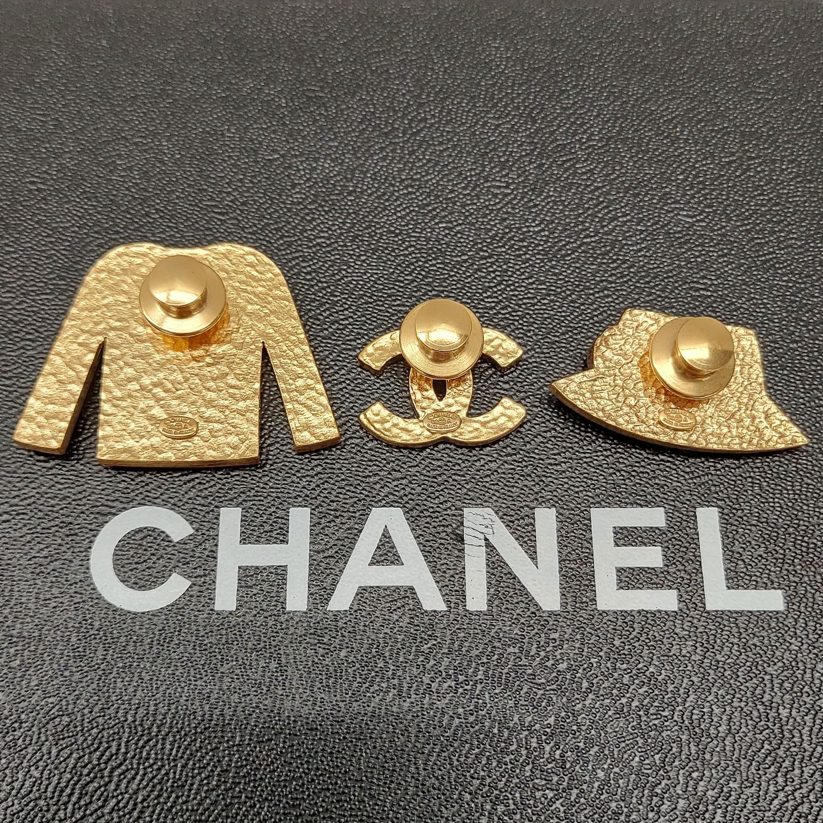 シャネル CHANEL ピンブローチ 3点セット ヴィンテージ ココ 