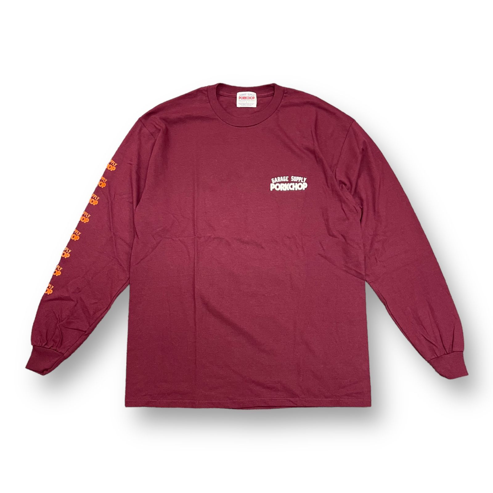 未使用品 PORKCHOP GARAGE SUPPLY CRUSHER L/S TEE L/S プリント