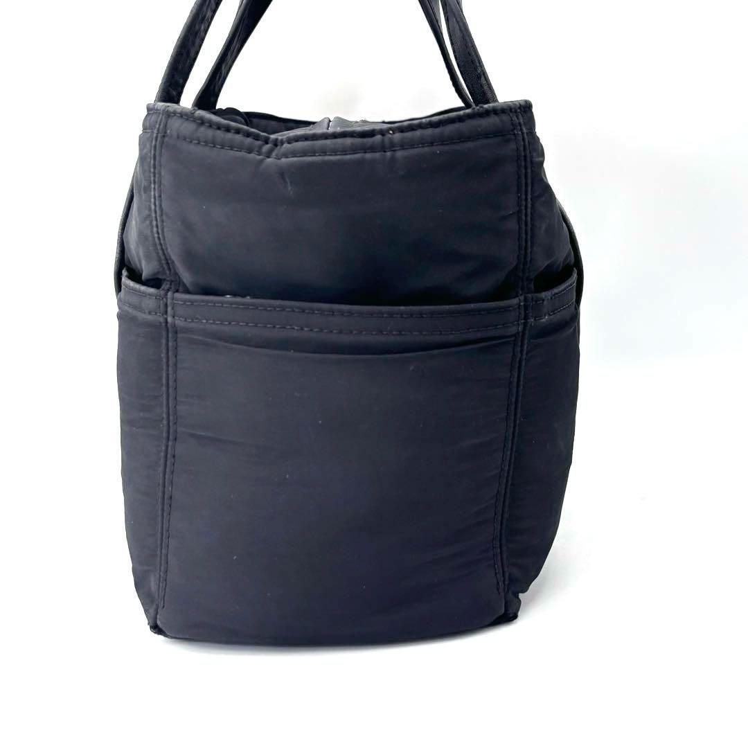 HERMES エルメス アカプルコPM トートバッグ 黒 ナイロン レザー