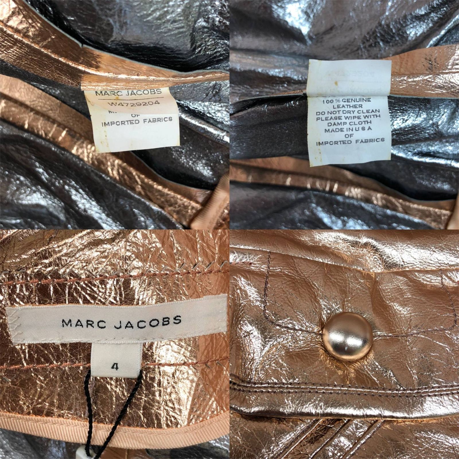 MARC JACOBS フライトジャケット アウター メタリック 4 サイズ
