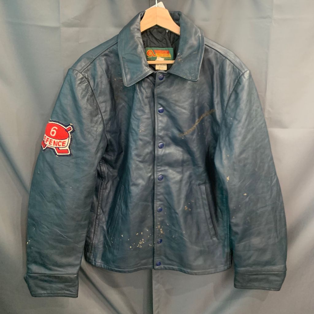 Vintage EXPORT エキスポート LEATHER レザー バーシティジャケット レザースタジャン スタジャン No.I368