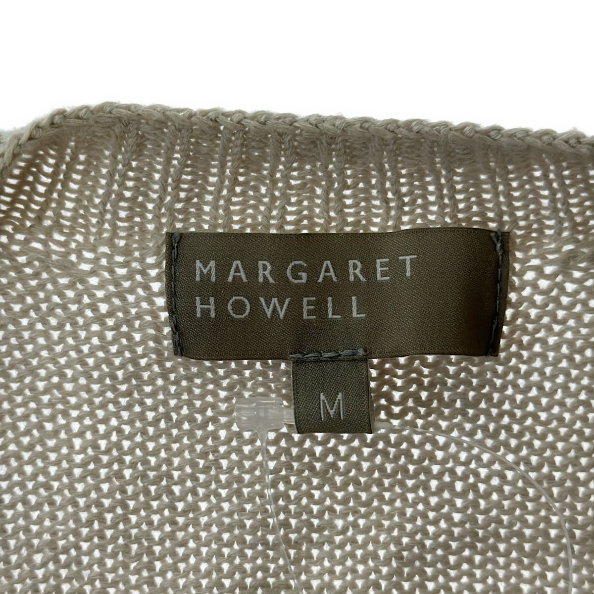 新品　マーガレットハウエル　リネン コットン　ニット　ベージュ　サイズⅡ MARGARET HOWELL マーガレット ハウエル LINEN COTTON SILK プル