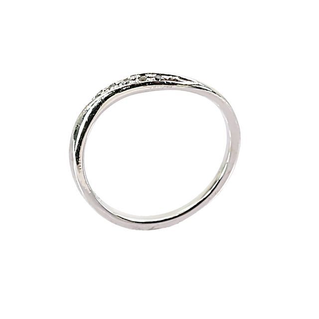 指環 K 10 4℃ ダイヤモンド 5 P ＃8 ケース付 仕上げ済