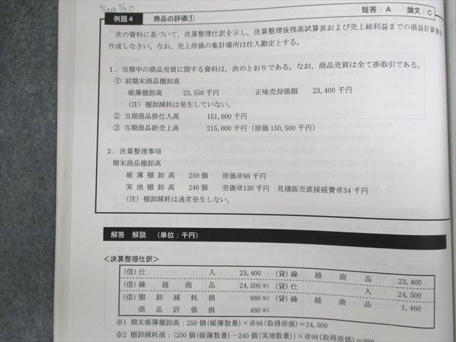 UN03-084 CPA会計学院 公認会計士講座 テキスト/個別問題集 財務会計論