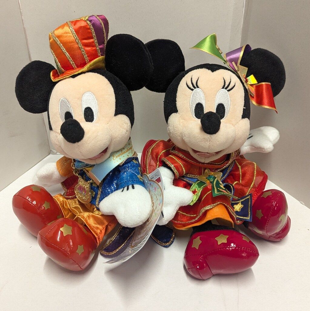 ディズニー　40周年　ミッキー　ミニー　ペアぬいぐるみ ディズニーDISNEYミッキーマウス＆ミニー記念品付ペアぬいぐるみ