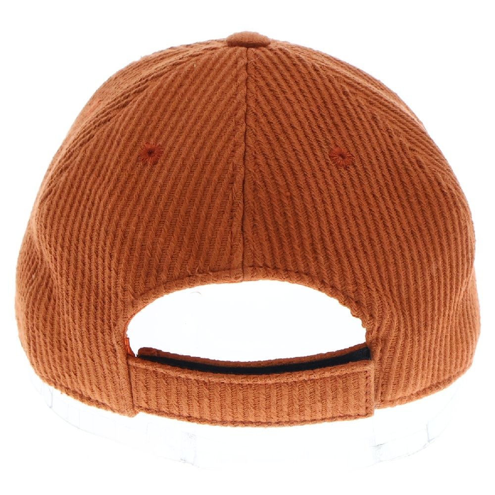 【FENDI】【未使用新品】コーデュロイキャップ オレンジ FENDI (フェンディ) ロゴ刺繍 コーデュロイ ベースボールキャップ 帽子