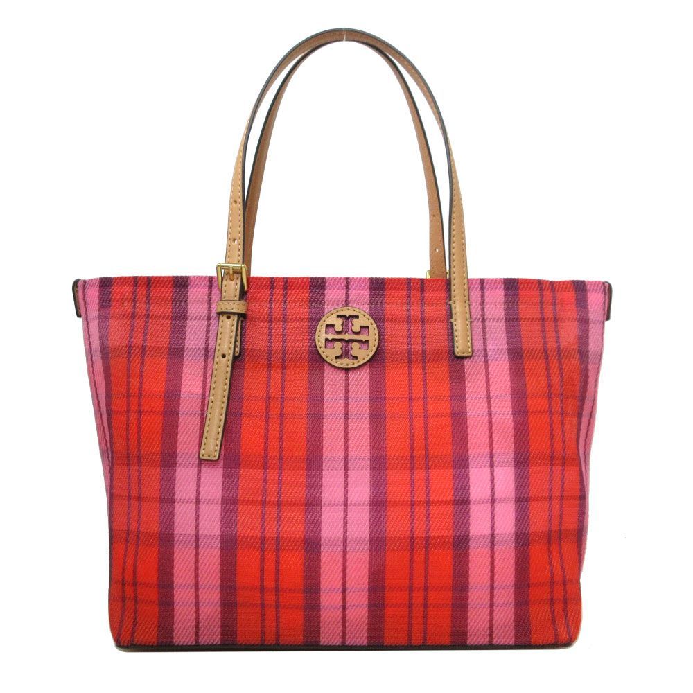 トリーバーチ トートバッグ TORY BURCH チェック柄 エマーソン メッシュ E/W マーケット トート 肩掛け 146732 650 レディース