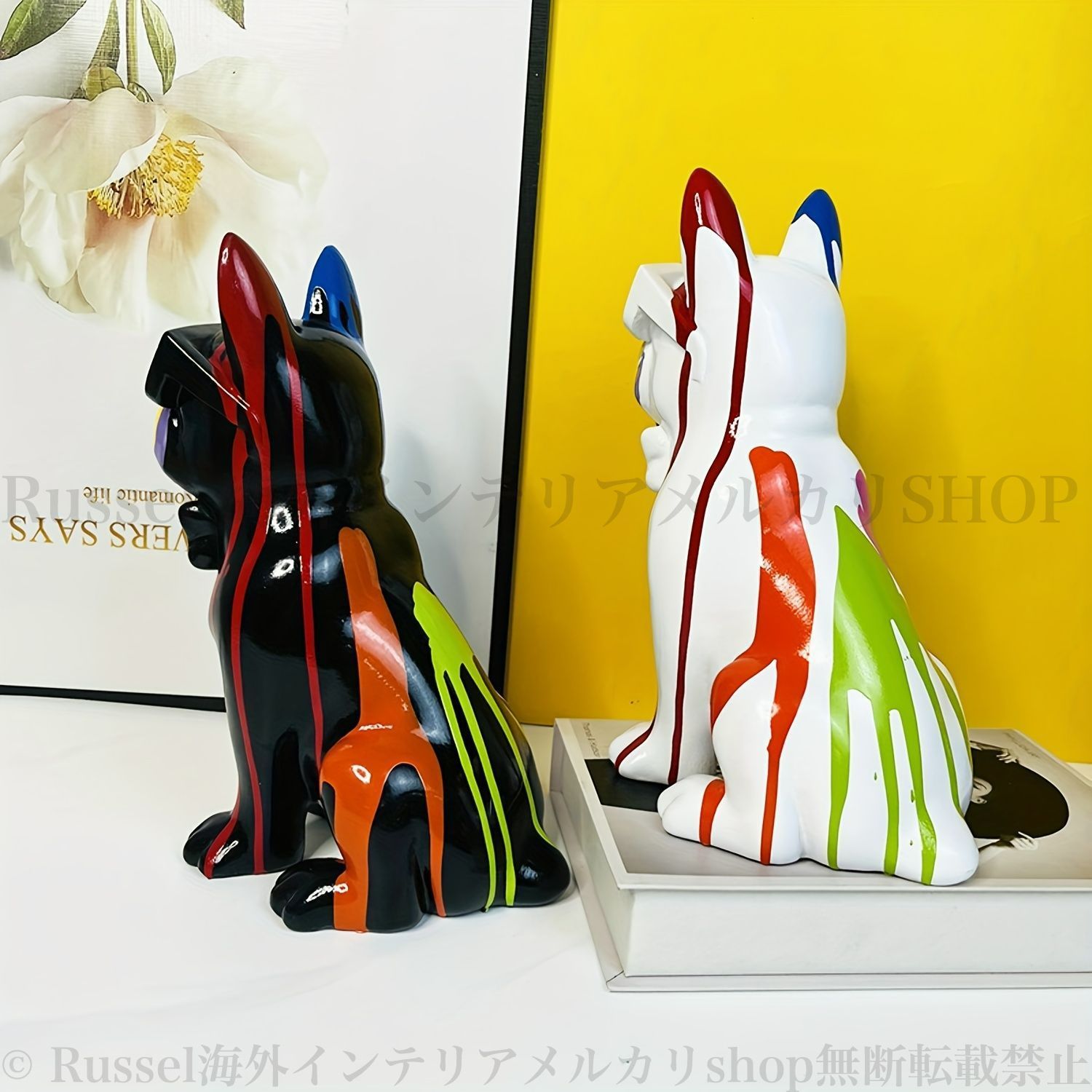 フレンチブルドッグ ゴールド サングラス 置物 インテリア 143-157