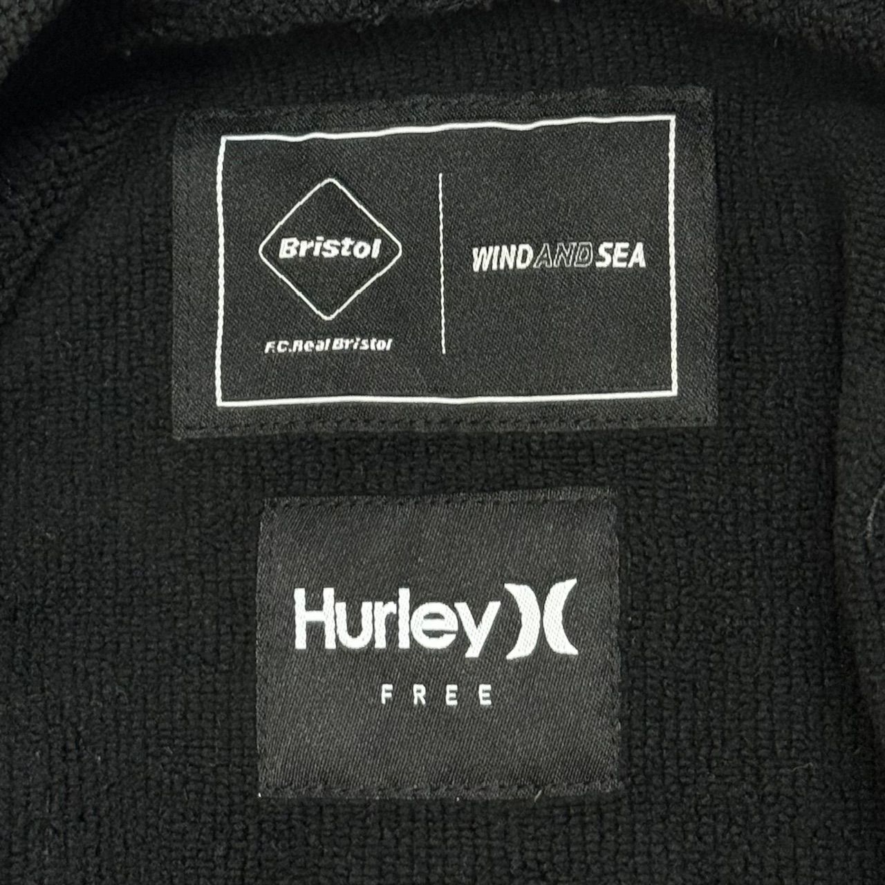 F.C.R.B.(F.C.Real Bristol) × WIND AND SEA × Hurley X 23SS サウナポンチョ  エフシーレアルブリストル ウィンダンシー ハーレー コラボ FCRB-230142 ブラック F 73847A5 - メルカリ