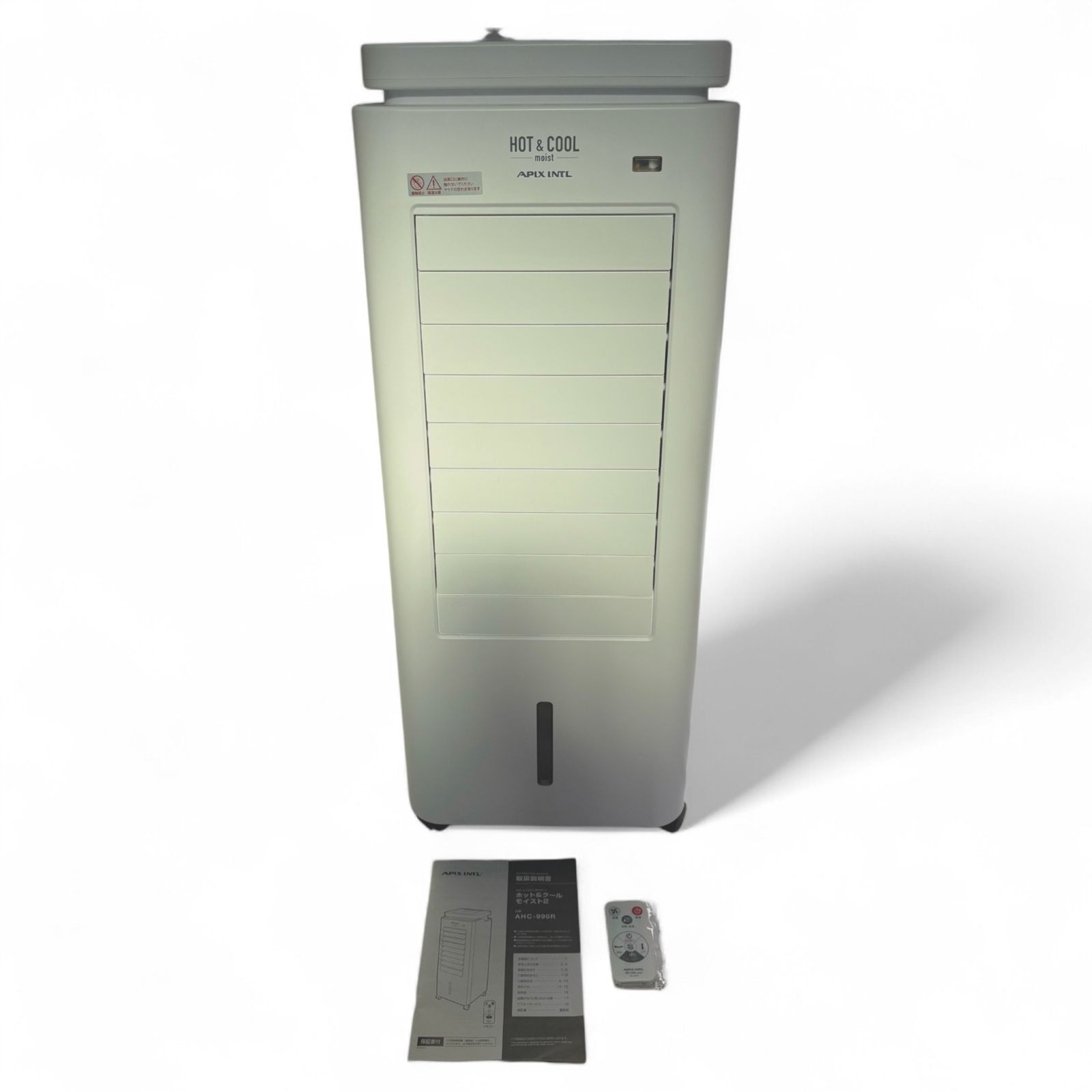 ◆ アピックス APIX INTL ホット＆クール Moist 2 AHC-990R 送風|涼感|加湿|温風がこれ1台 ハンドル付 リモコン付 2600-2650