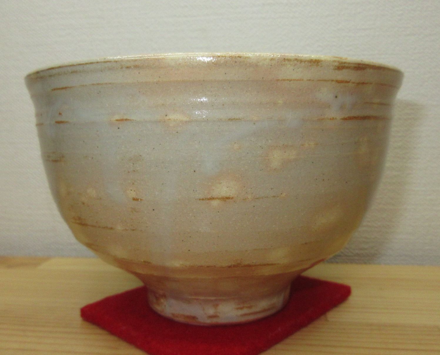 逢絢亭 茶道具 茶碗 朝日焼 鹿背茶碗 ７４代 朝日豊斎 共箱入り WWW_IBETON_RU