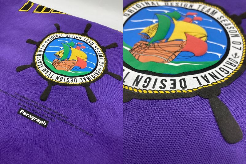 Paragraph パラグラフ 発砲プリント Tシャツ 中古4