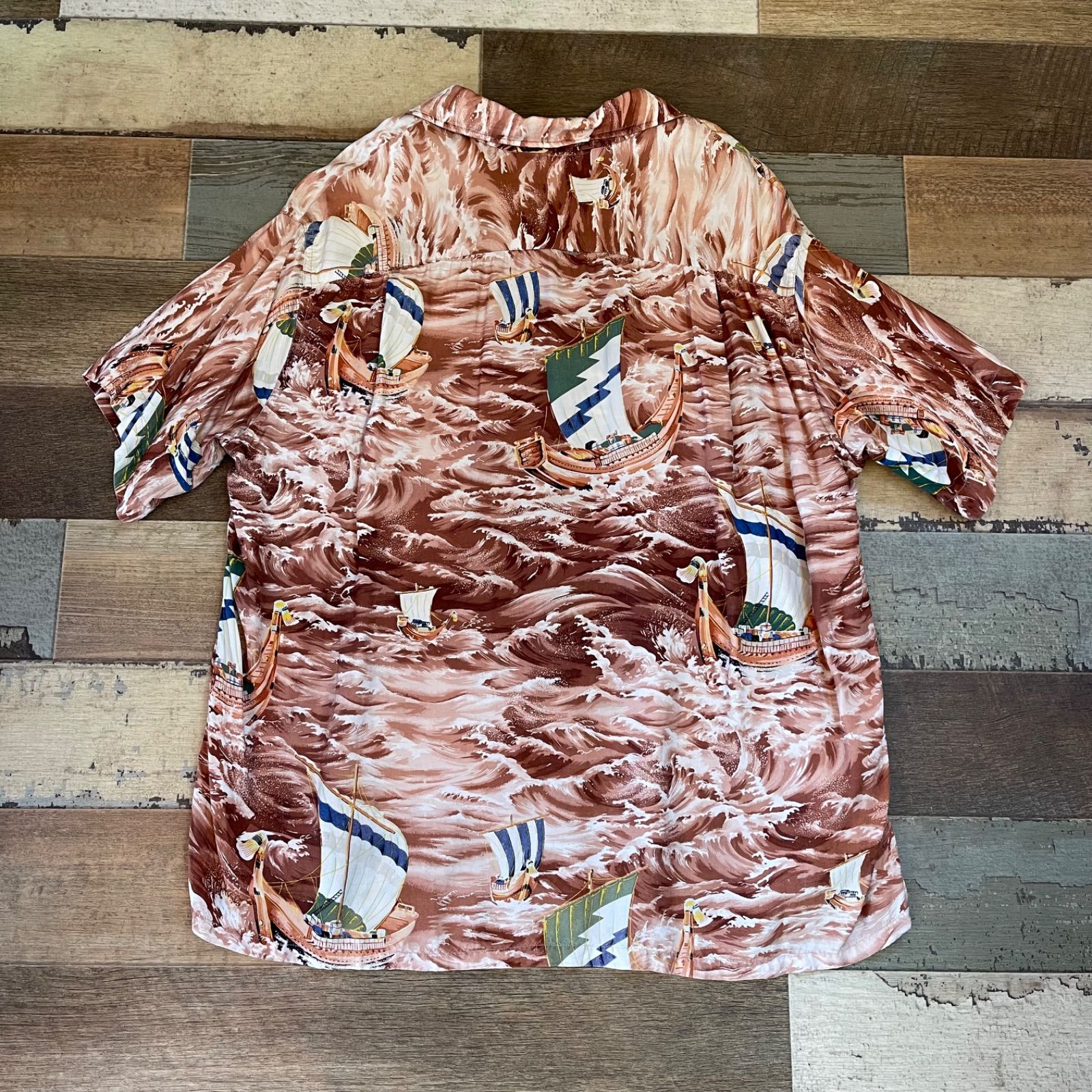 50'sビンテージ古着！日本製 PENNEY'S 和柄 ハワイアンシャツ アロハ 50s 日本製 PENNEY'S 和柄 アロハシャツ 黒 - Sixpacjoe Web Shop