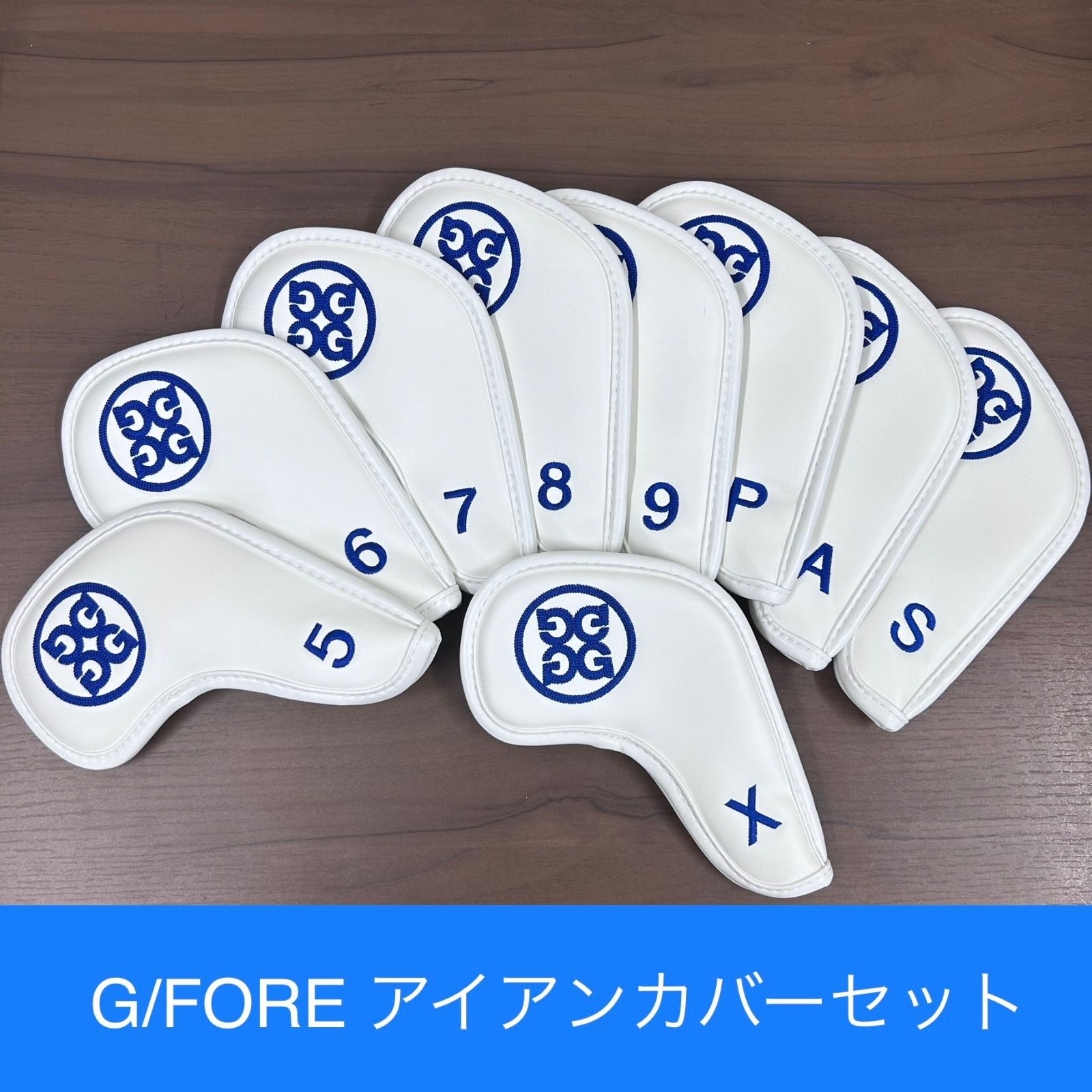 G FORE ヘッドカバー G/FOREゴルフ 白青 ご対応 即 ジーフォア