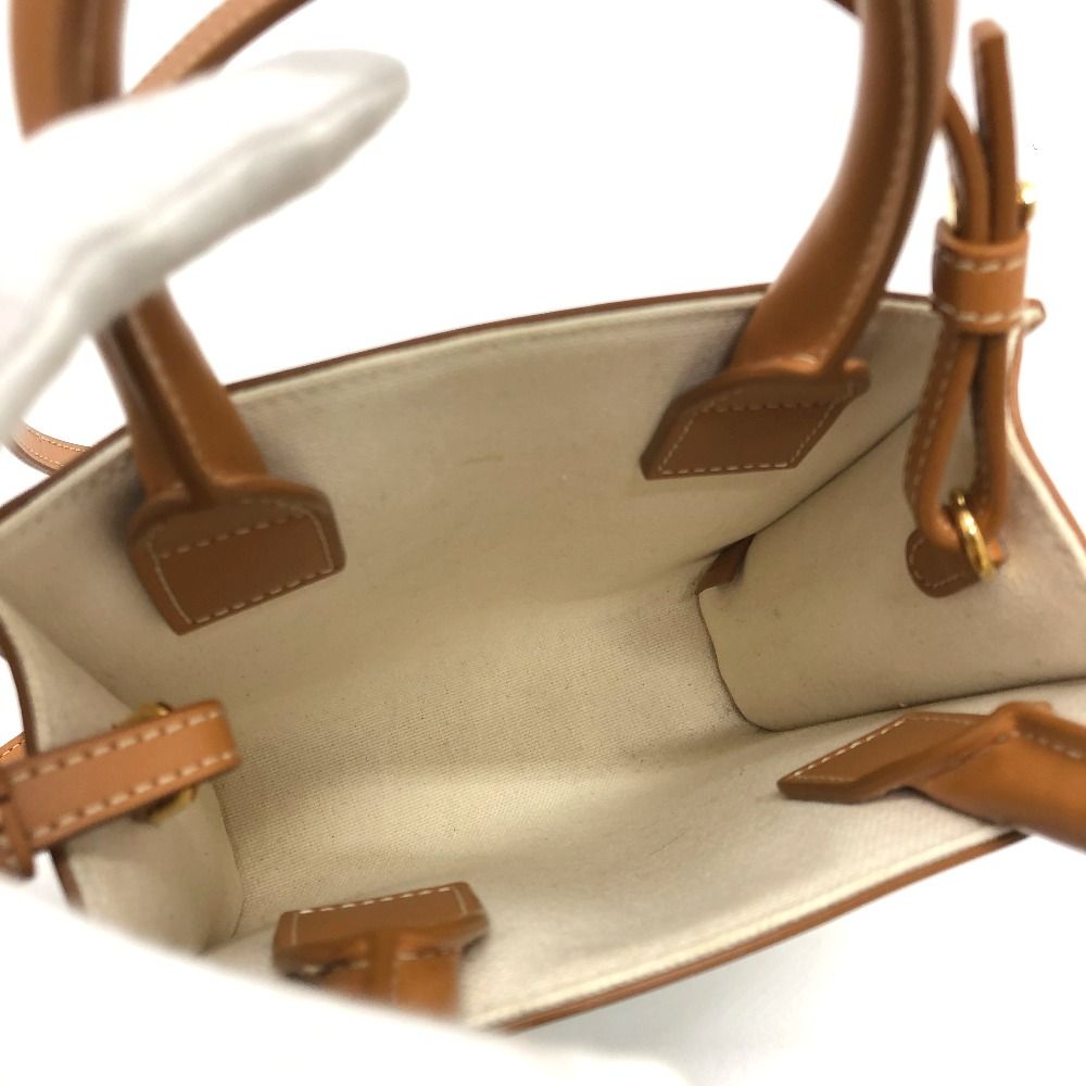 CELINE セリーヌ バーティカルカバ ショルダーバッグ 2way ミニ セリーヌ トリオンフ ミニバーティカルカバ PVC×レザー 2WAY