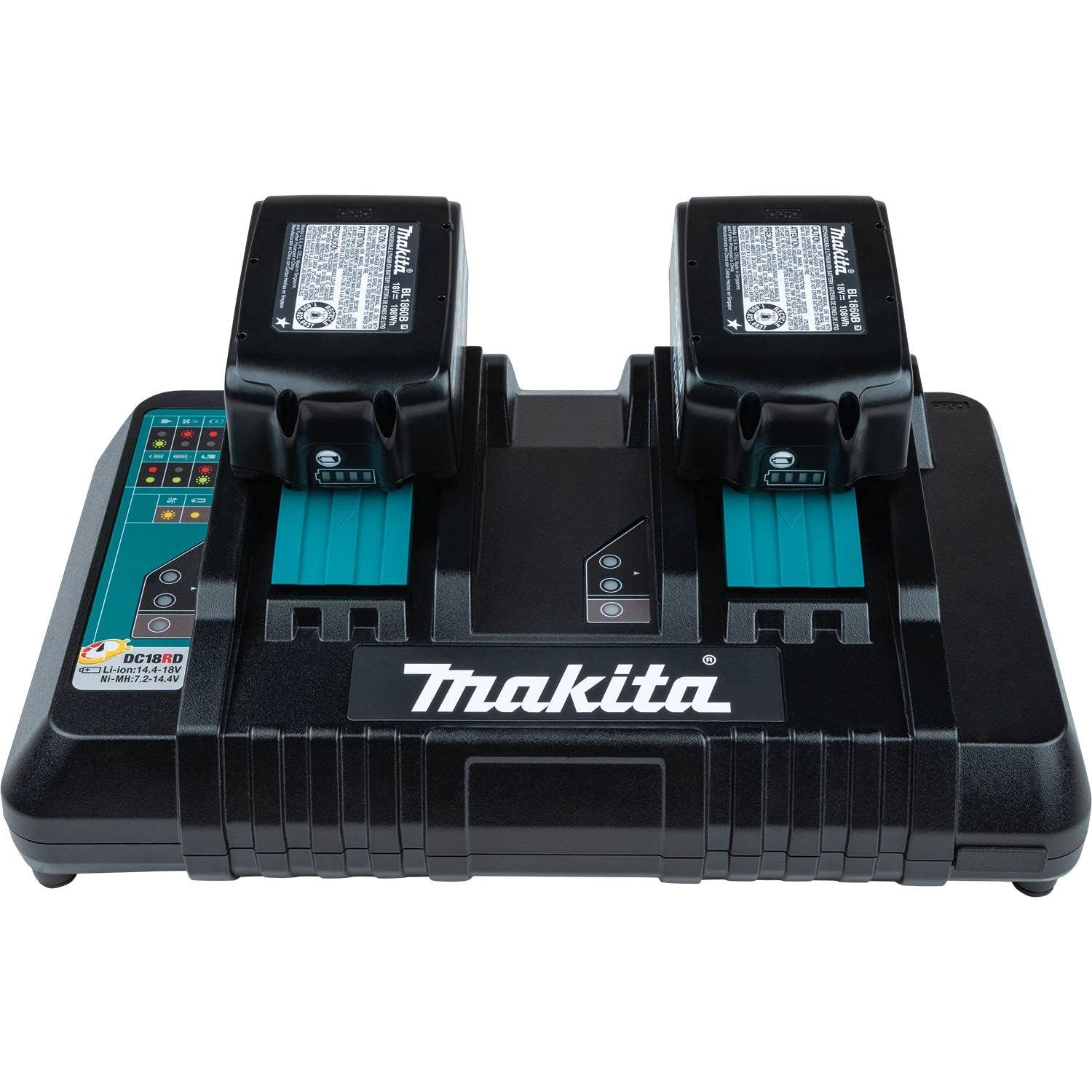 マキタ 2口充電器DC18RD 18V/14.4V対応 6Ah×2本同時フル充電55分 