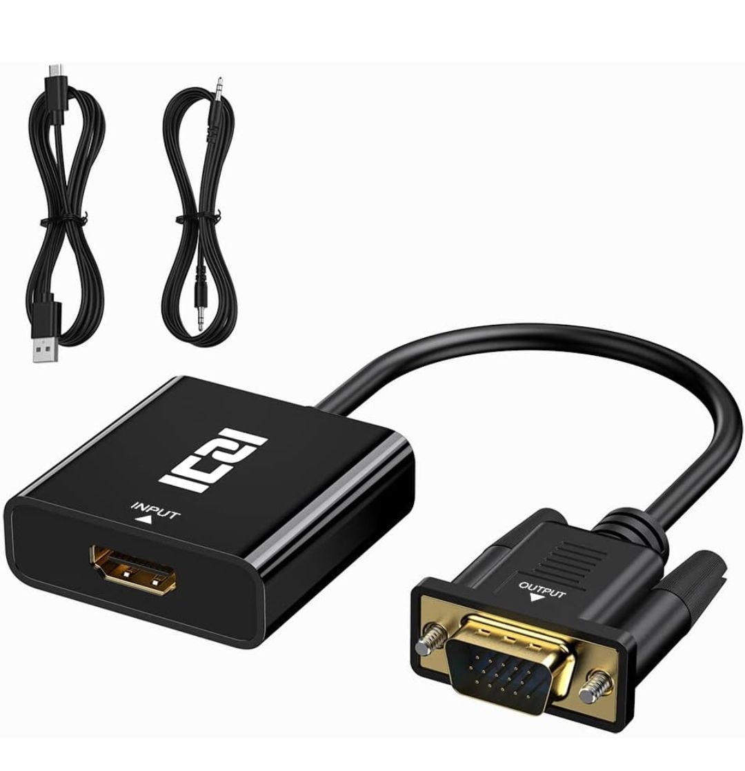 Najiny HDMI to VGA 変換 アダプタ 音声出力 1080P HDMI(メス)からVGA