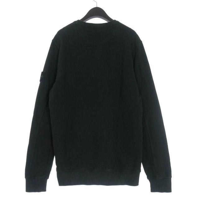 stone island サイズM 裏起毛 黒 ブラック スウェット ワッペン 希少サイズ ストーンアイランド スウェット クルーネック 3XL