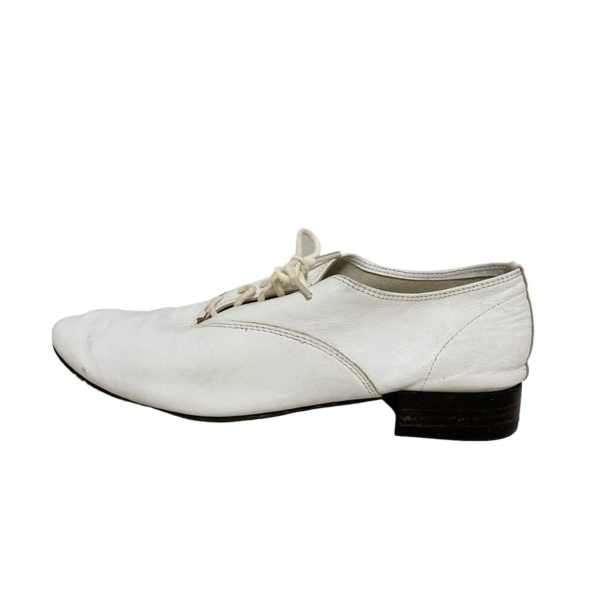【極美品】repetto レペット レースアップ ホワイト　36 repetto(レペット) シューズ 36 レディース - 白 レザー - メルカリ