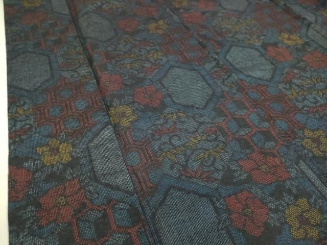 平和屋着物▽結城紬　単衣　亀甲花文　正絹　逸品　DAAS0688az 平和屋着物▽結城紬 単衣 亀甲花文 正絹 逸品 DAAS0688az - メルカリ
