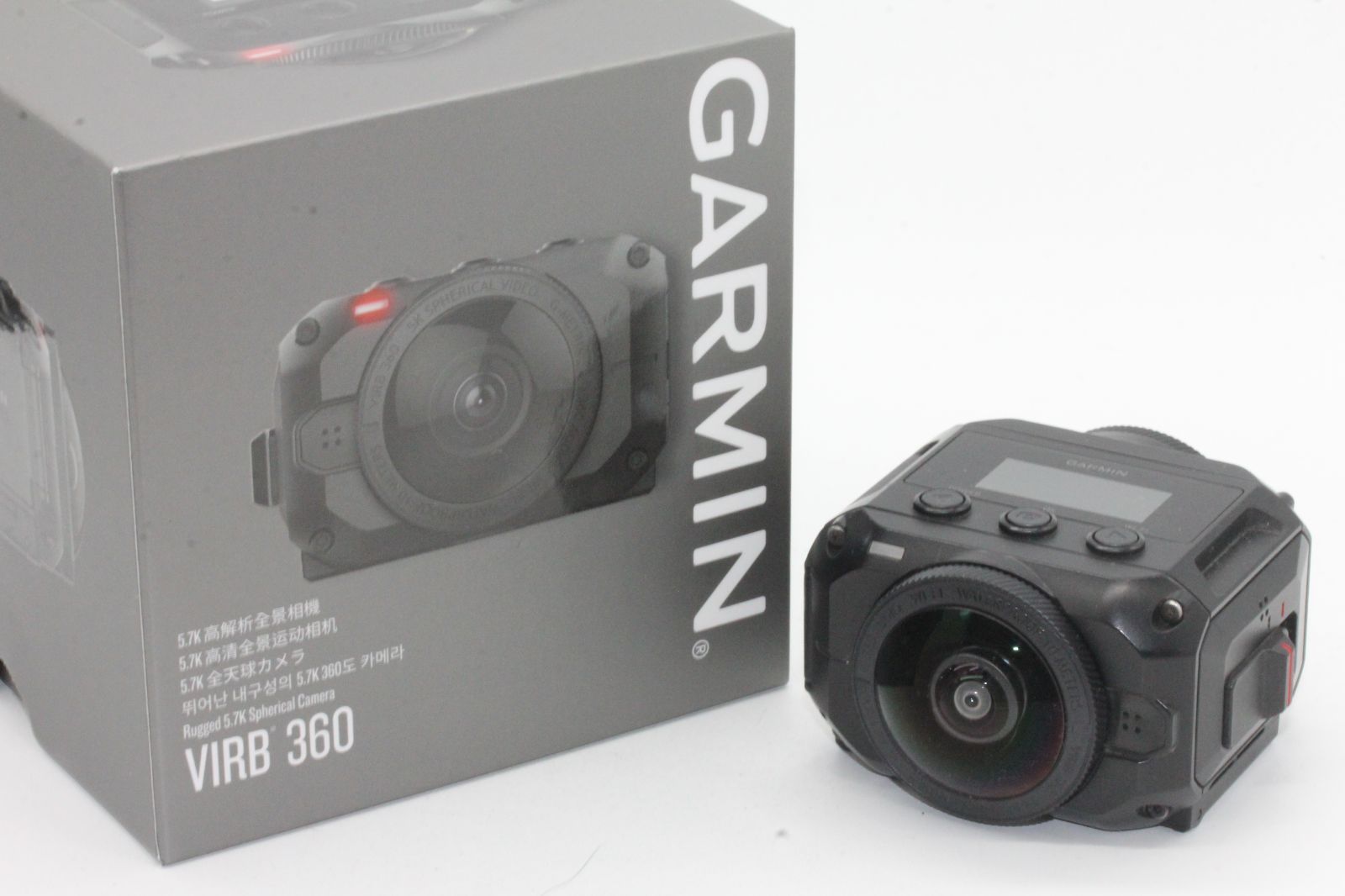 美品 付属品多数！ GARMIN(ガーミン) アクションカメラ VIRB 360 (最大5.7K対応 360°撮影 手ブレ補正 GPS 音声操作)
