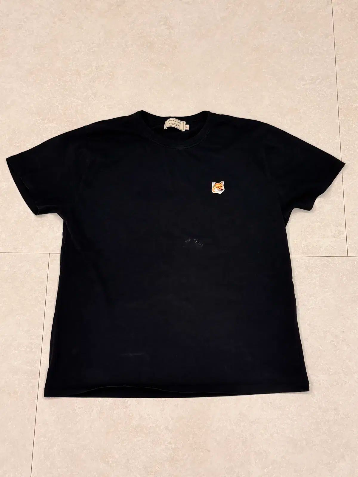 メゾンキツネ ネイビー Tシャツ M MAISON KITSUNE メゾンキツネ クルー