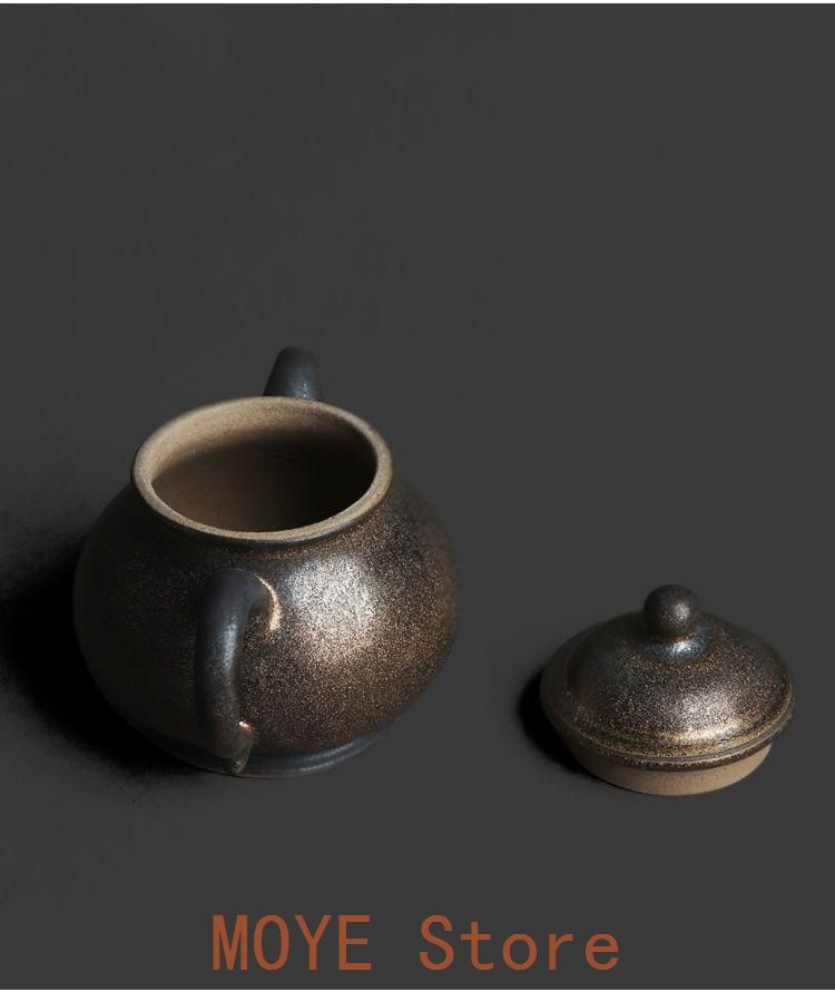 窯変鎏金高潘茶壺 急須 茶器 煎茶道具 窯変?金高潘茶壺 急須 茶器 煎茶道具 窯変?金高潘茶壺