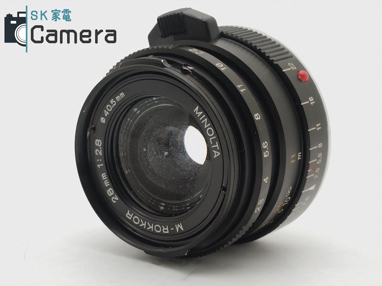 MINOLTA M-ROKKOR 28mm F2.8 メタルフード キャップ 付 MINOLTA M-ROKKOR 28mm F2.8 メタルフード キャップ 付