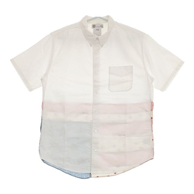 VISVIM LUNGTA STARS OXFORD B.D. SHIRT 切替 星条旗 半袖シャツ ホワイト メンズ ビズビム|ヴィズヴィム 5-0501S∞