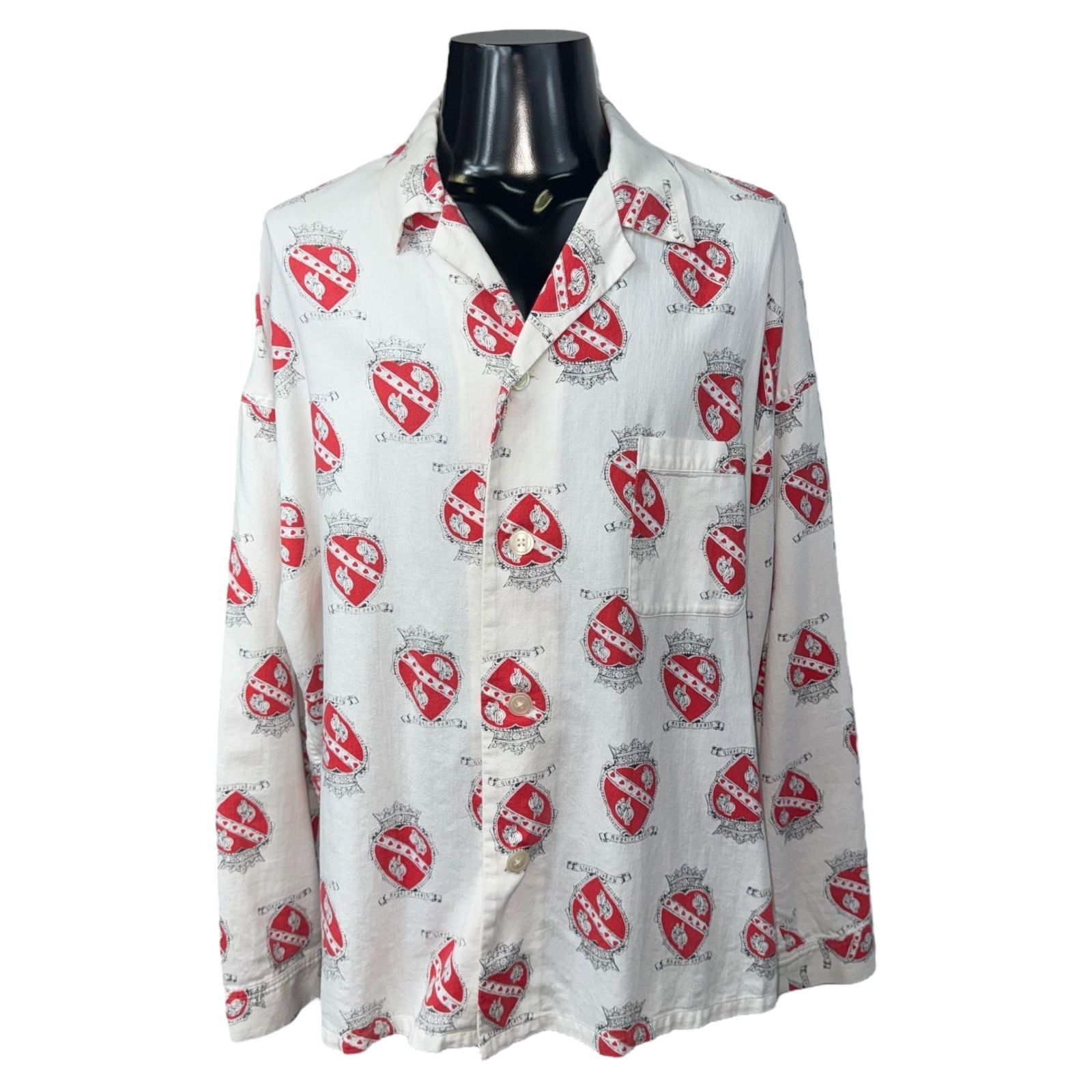 SAINT MICHAEL】 セントマイケル HEART PAJAMA SHIRT M - メルカリ