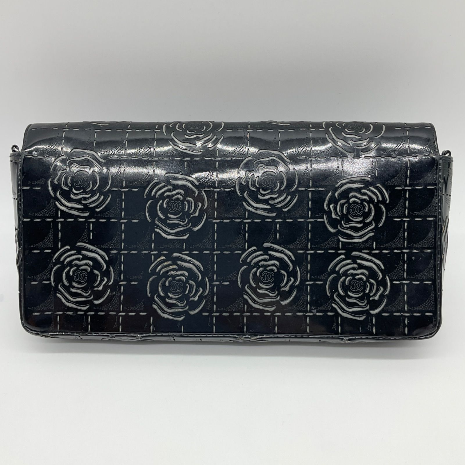 CHANEL シャネル カメリア ココマーク パテントレザー チェーン 