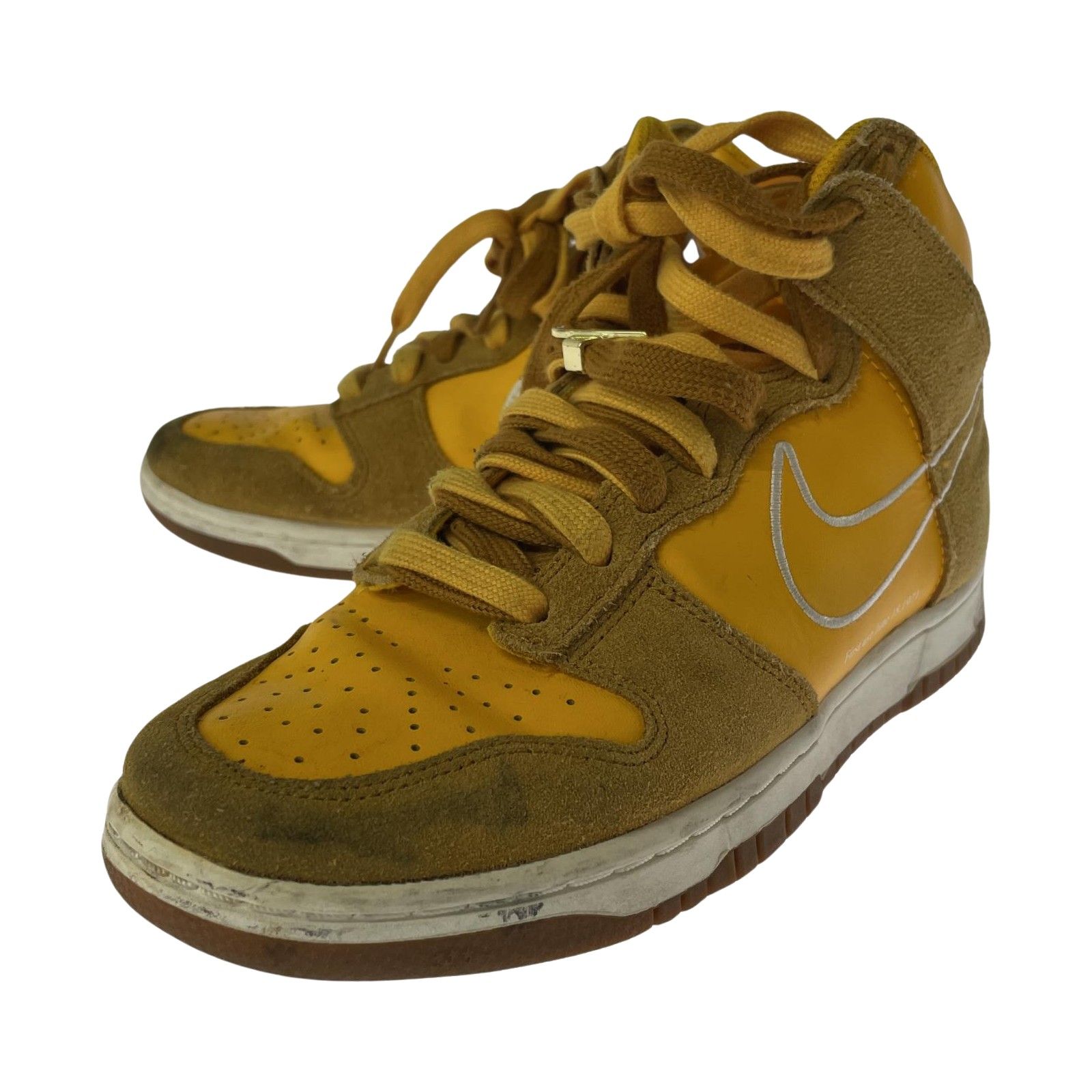 NIKE ナイキ ハイカットスニーカー size25.5cm/イエロー - メルカリ