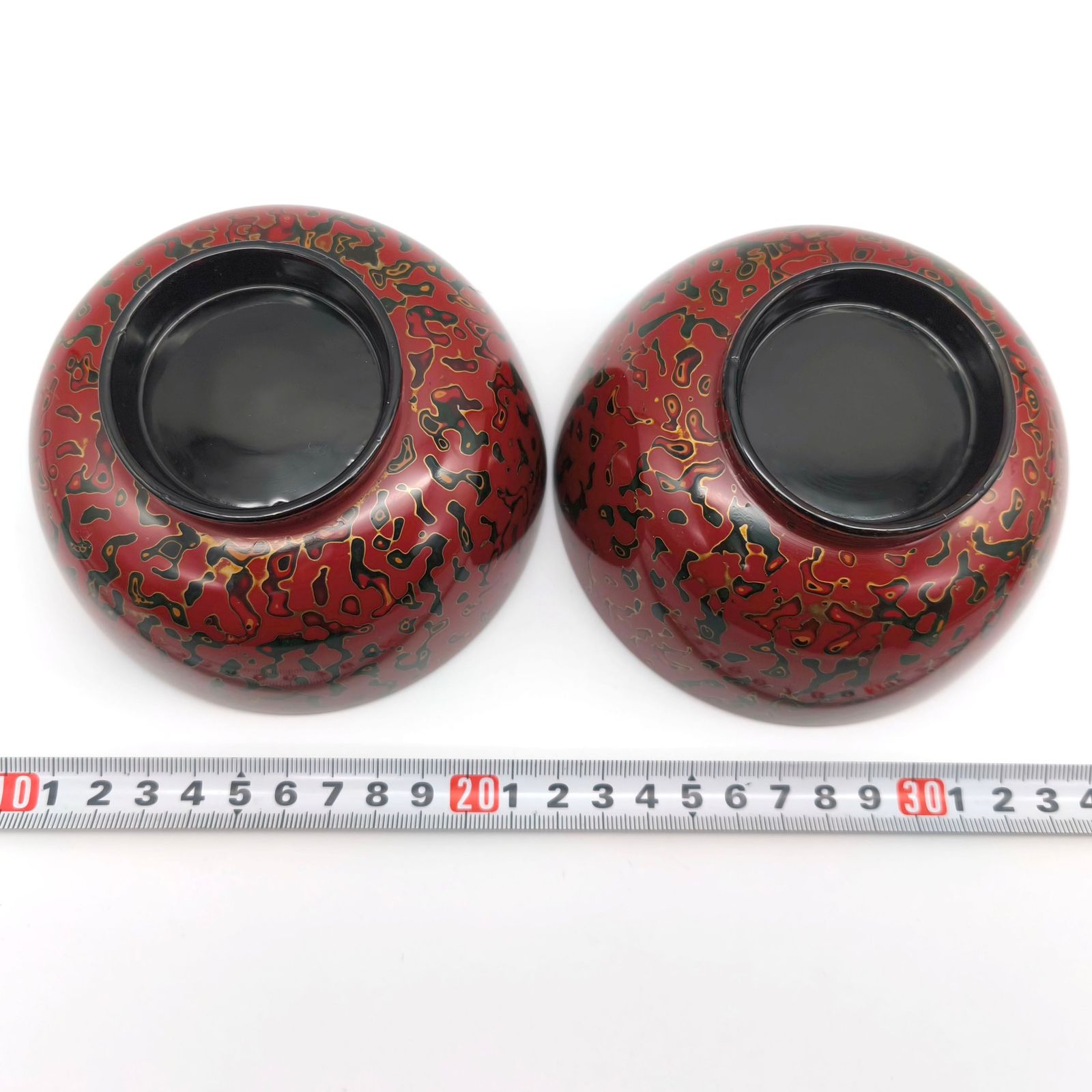 津軽塗（唐塗）バカ塗り・汁椀・2客揃・伝統工芸・No.250625-25