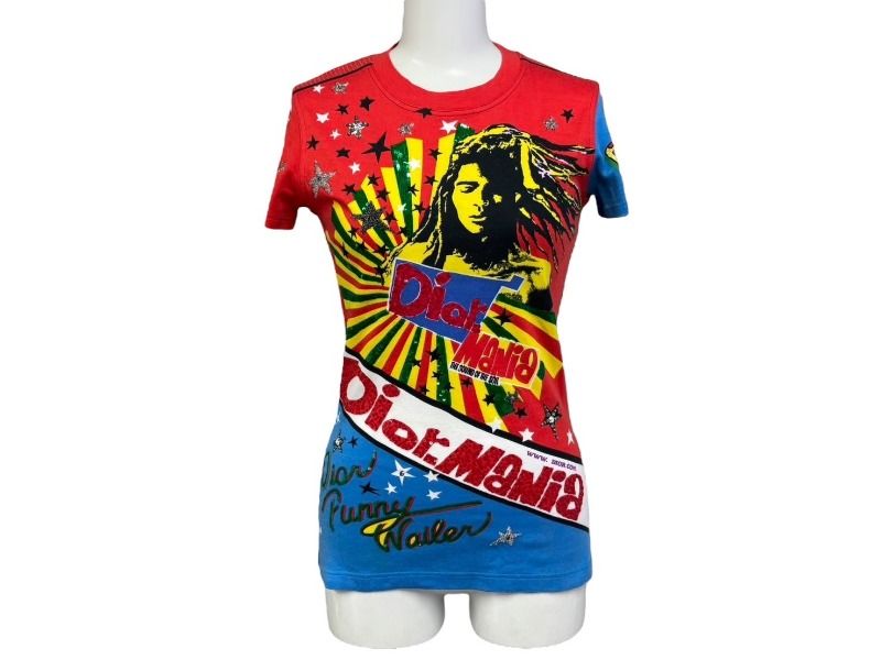 美品　ガリアーノ　クリスチャンディオール　Tシャツ　スパンコール　Mサイズ 美品ガリアーノクリスチャンディオールTシャツスパンコールMサイズ