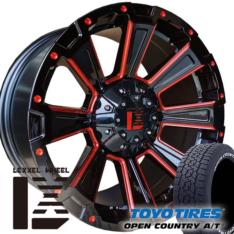 車検対応 16インチ タイヤホイールセット 200系 ハイエース レジアスエース 新品 TOYO OPENCOUNTRY AT 215/65R16  DeathRock（デスロック）ホワイトレター - メルカリ