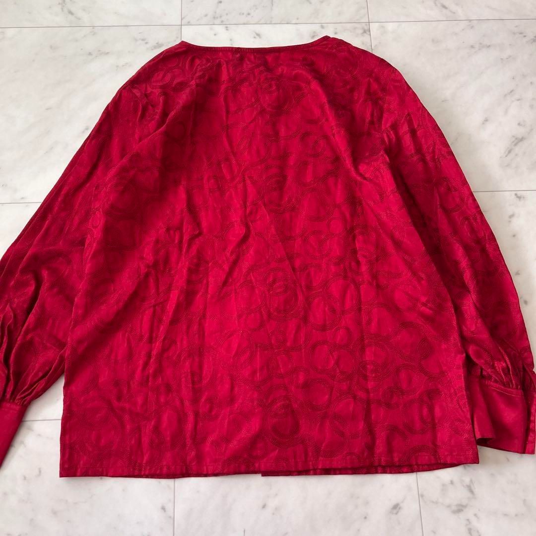 Christian Dior クリスチャンディオール ブラウス シャツ  サイズ:S  レッド  レディース  トップス ロゴボタン ヴィンテージ 希少 クリスチャンディオール SPORTS スポーツ 半袖シャツ ロゴ