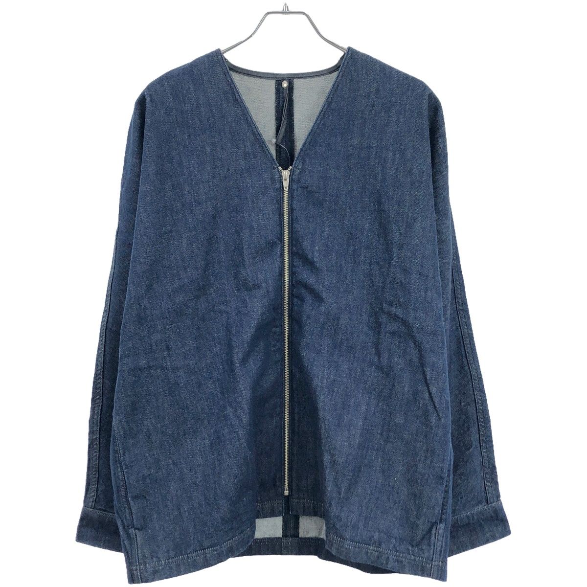 Edwina Horl エドウィナホール 24SS ノーカラーデニムカーディガン  