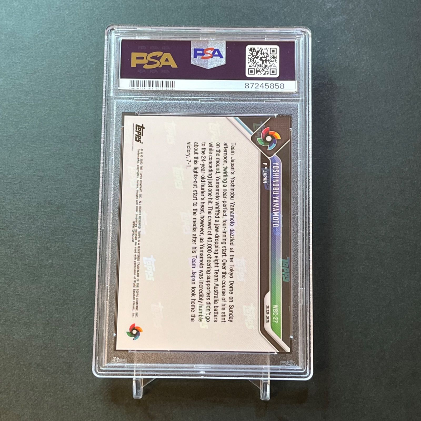 WBC PSA10) 山本由伸 2023 Topps Now Yamamoto Yoshinobu