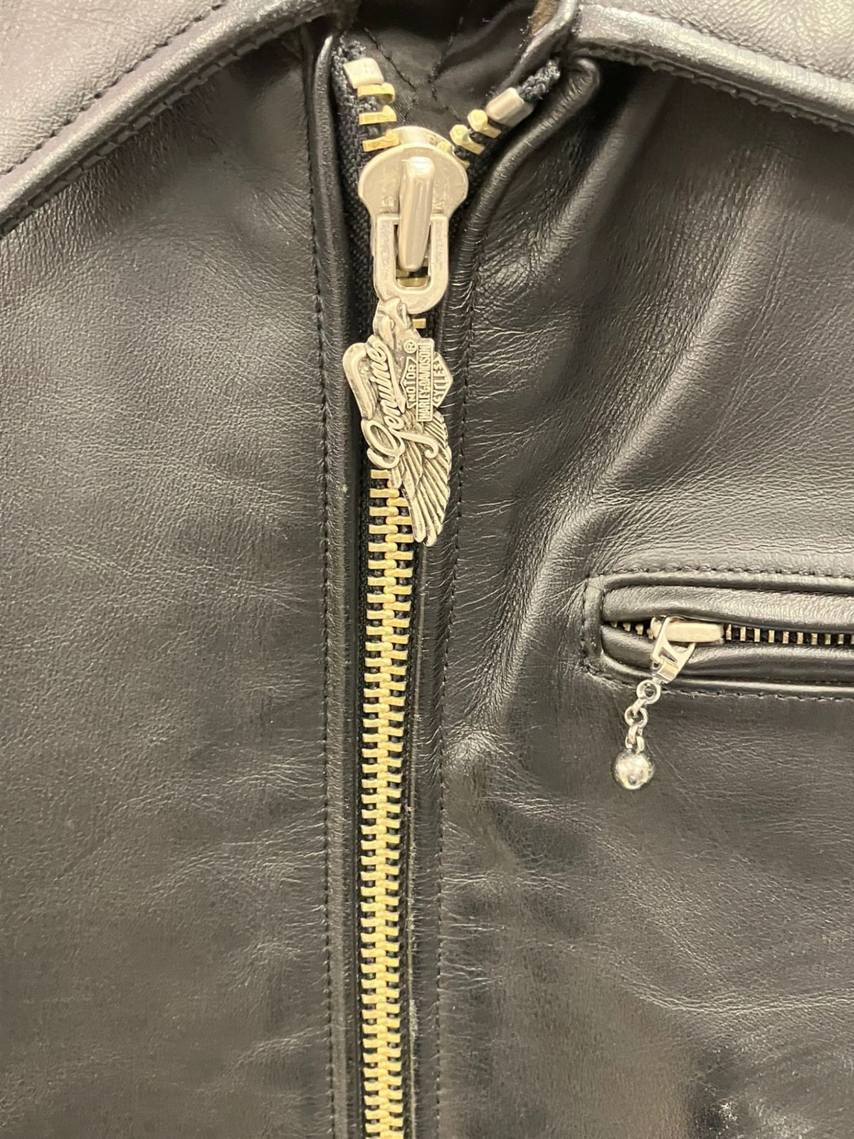 【Mサイズ 】HARLEY-DAVIDSON／ライダースジャケット ハーレーダビットソン Harley Davidson シングル ライダースジャケット