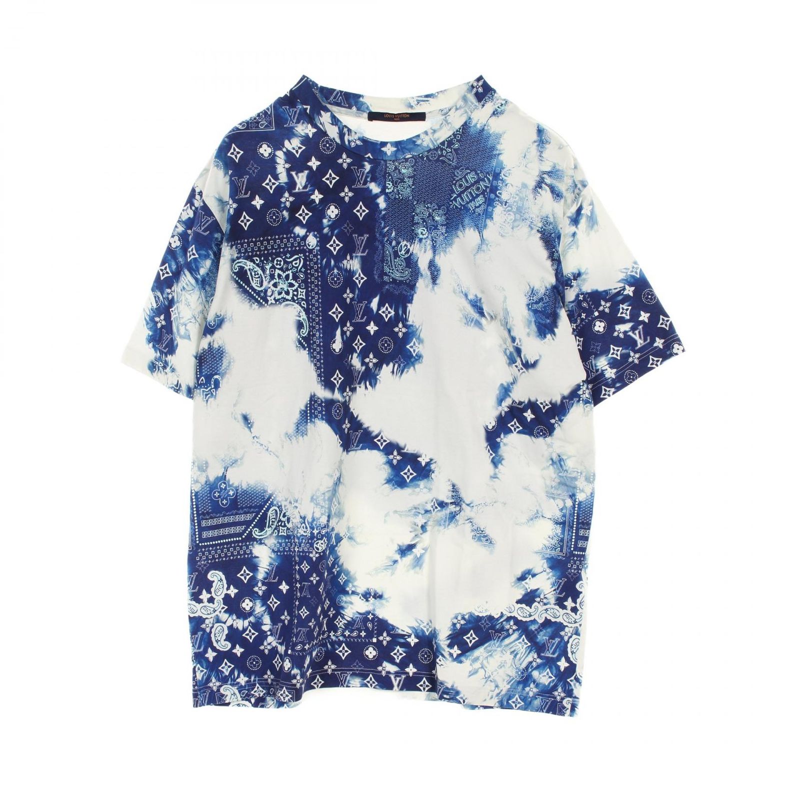 日本全国送料無料商品人気ランキング LOUIS カットソーTシャツブルー VUITTONノグラムバンダナ トップス