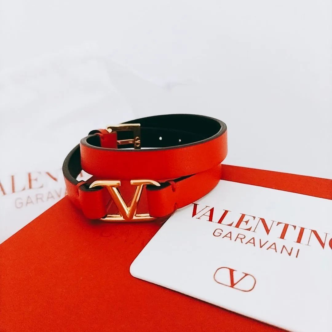 新品未使用】VALENTINO Vロゴ ダブルブレスレット ヴァレンティノ 