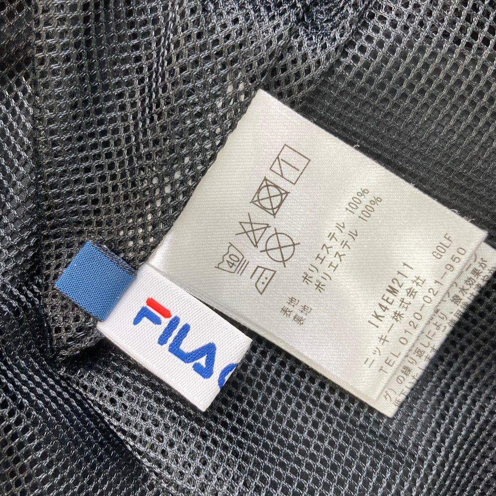 サイズ：M FILA GOLF フィラゴルフ 2way ジップジャケット ブラック系