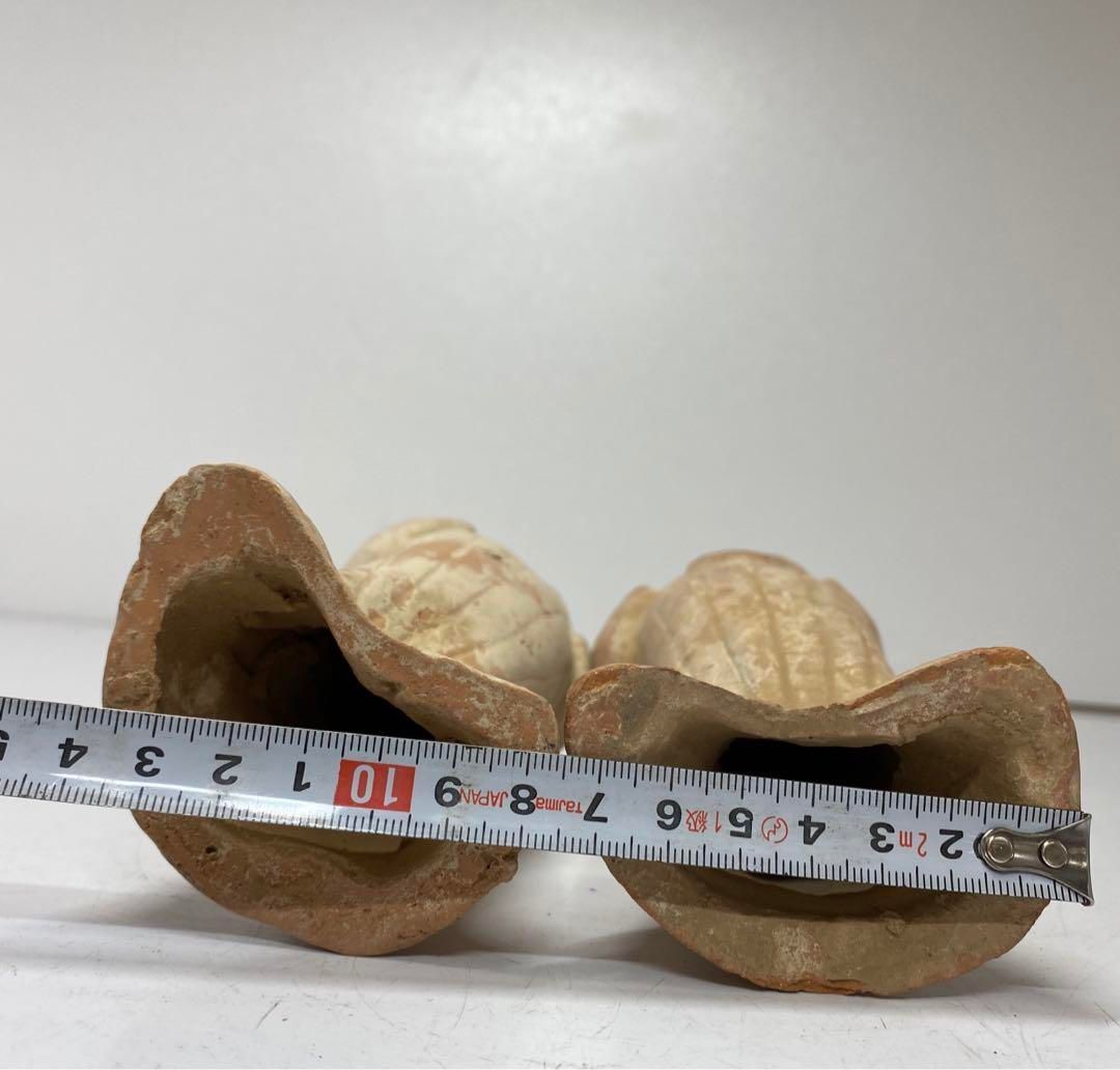 古代中国　加彩婦人桶　一対　箱付　高さ23cm 東H5-0422②タサニ 古代中国 加彩婦人桶 一対 箱付 高さ23cm 東H5-0422②タサニ